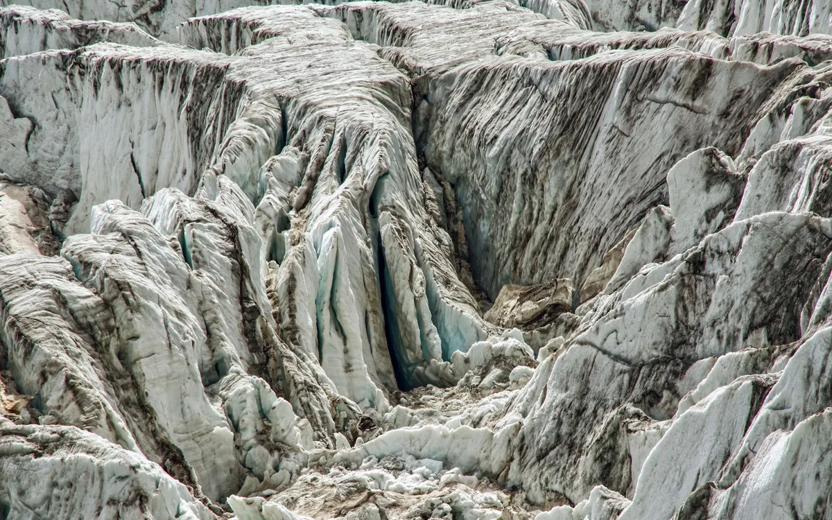 A melting glacier