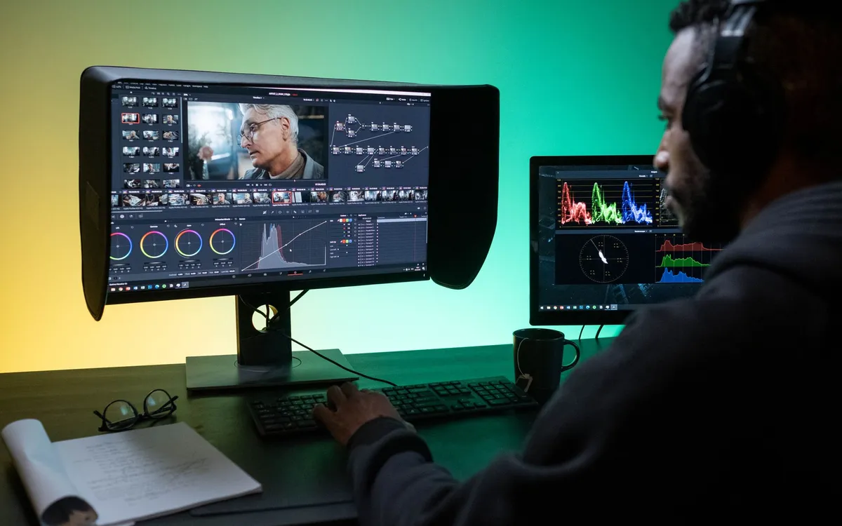 A colour-grading monitor