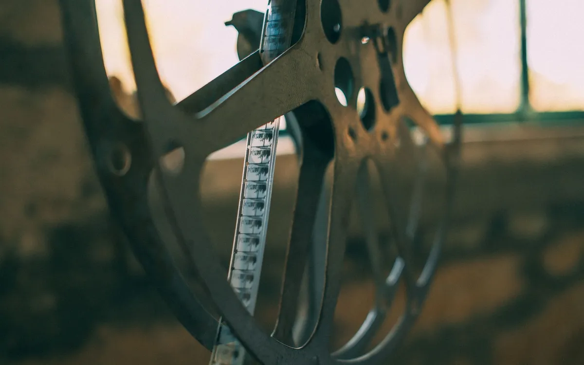 A vintage film reel