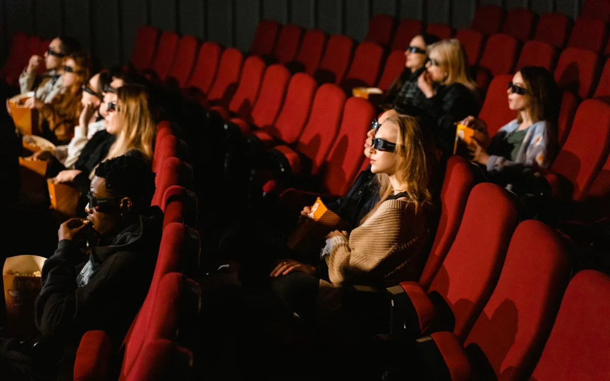 An audience at a film festival